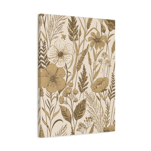 Wildflowers Pattern 003 - 18 in x 24 in Matte Canvas, Stretched, 1.25 in