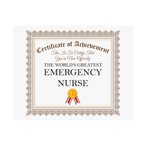 World's Greatest Emergency Nurse - 14 in x 11 in Matte Poster
