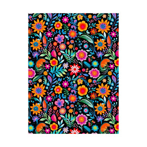 Mexican Floral Fiesta Pattern 060 - 18 in x 24 in Matte Poster