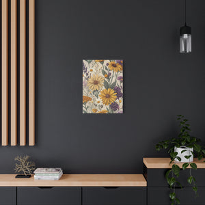 Wildflowers Pattern 028 - 18 in x 24 in Matte Canvas, Stretched, 1.25 in