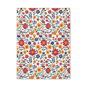 Mexican Floral Fiesta Pattern 017 - 18 in x 24 in Matte Canvas, Stretched, 1.25 in