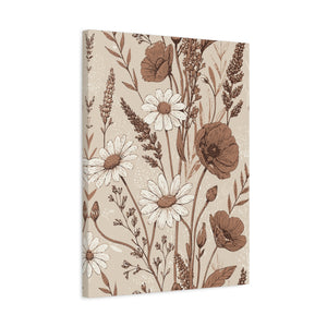 Wildflowers Pattern 127 - 18 in x 24 in Matte Canvas, Stretched, 1.25 in