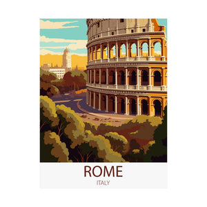 Famous Travel Destinations - Rome, Italy - 18 in x 24 in Matte Poster