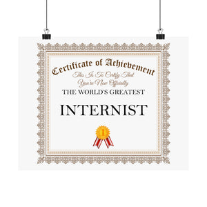 World's Greatest Internist - 14 in x 11 in Matte Poster