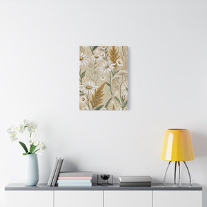 Wildflowers Pattern 137 - 18 in x 24 in Matte Canvas, Stretched, 1.25 in