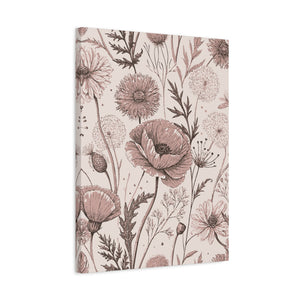 Wildflowers Pattern 123 - 18 in x 24 in Matte Canvas, Stretched, 1.25 in