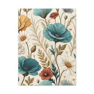 Wildflowers Pattern 074 - 18 in x 24 in Matte Canvas, Stretched, 1.25 in