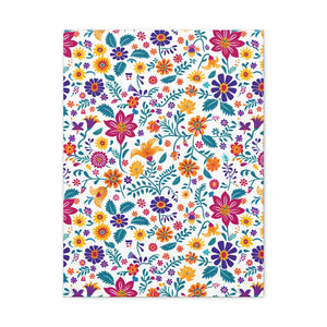 Mexican Floral Fiesta Pattern 013 - 18 in x 24 in Matte Canvas, Stretched, 1.25 in