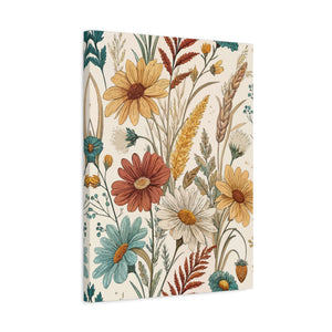 Wildflowers Pattern 004 - 18 in x 24 in Matte Canvas, Stretched, 1.25 in