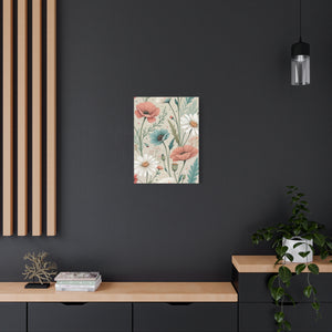 Wildflowers Pattern 105 - 18 in x 24 in Matte Canvas, Stretched, 1.25 in