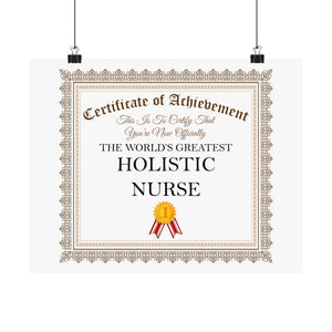 World's Greatest Holistic Nurse - 14 in x 11 in Matte Poster