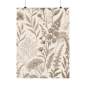 Wildflowers Pattern 119 - 18 in x 24 in Matte Poster