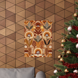 Folk Floral Pattern, African Inspired 01 - 18 in x 24 in Matte Poster