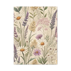 Wildflowers Pattern 148 - 18 in x 24 in Matte Canvas, Stretched, 1.25 in