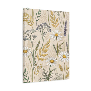 Wildflowers Pattern 064 - 18 in x 24 in Matte Canvas, Stretched, 1.25 in