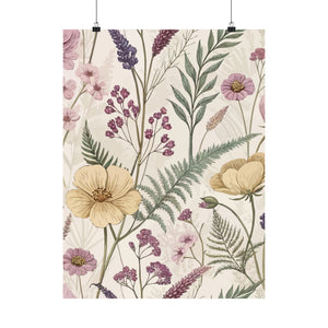 Wildflowers Pattern 101 - 18 in x 24 in Matte Poster