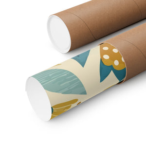 Folk Floral Pattern, Scandinavian Inspired 07 - 18 in x 24 in Matte Poster