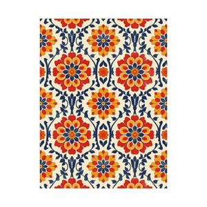 Mexican Floral Fiesta Pattern 047 - 18 in x 24 in Matte Poster