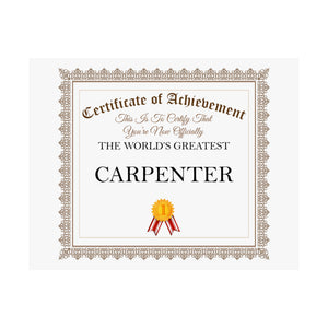 World's Greatest Carpenter - 14 in x 11 in Matte Poster