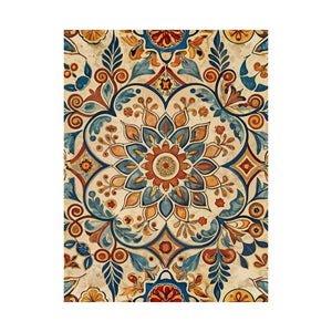 Folk Floral Pattern, Moroccan Inspired 06 - 18 in x 24 in Matte Poster
