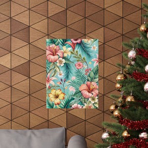 Folk Floral Pattern, Balinese Inspired 02 - 18 in x 24 in Matte Poster