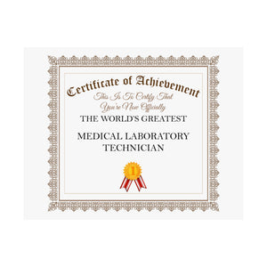 World's Greatest Medical Laboratory Technician - 14 in x 11 in Matte Poster