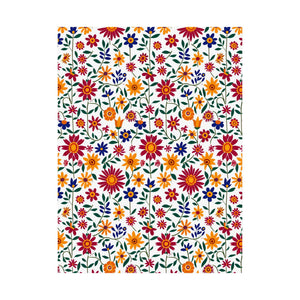Mexican Floral Fiesta Pattern 017 - 18 in x 24 in Matte Poster