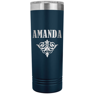Amanda v01 - 22oz Insulated Skinny Tumbler