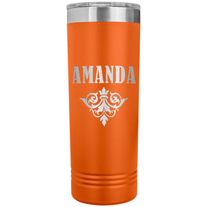 Amanda v01 - 22oz Insulated Skinny Tumbler