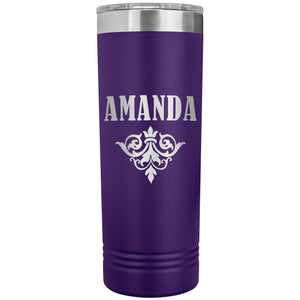 Amanda v01 - 22oz Insulated Skinny Tumbler
