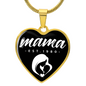 Mama, Est. 1980 v3 - 18k Gold Finished Heart Pendant Luxury Necklace