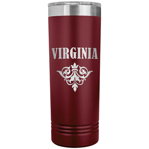 Virginia v01 - 22oz Insulated Skinny Tumbler