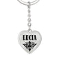 Lucia v01 - Heart Pendant Luxury Keychain