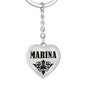 Marina v01 - Heart Pendant Luxury Keychain
