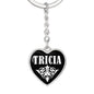 Tricia v03 - Heart Pendant Luxury Keychain