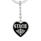 Stacie v02 - Heart Pendant Luxury Keychain
