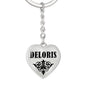 Deloris v01 - Heart Pendant Luxury Keychain