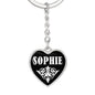 Sophie v03 - Heart Pendant Luxury Keychain