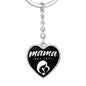 Mama, Est. 1977 v3 - Heart Pendant Luxury Keychain