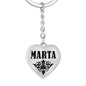 Marta v01 - Heart Pendant Luxury Keychain