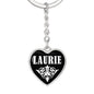 Laurie v01w - Heart Pendant Luxury Keychain