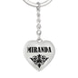 Miranda v01 - Heart Pendant Luxury Keychain