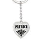 Patrice v01 - Heart Pendant Luxury Keychain