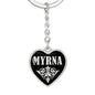 Myrna v02 - Heart Pendant Luxury Keychain
