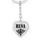 Rena v01 - Heart Pendant Luxury Keychain
