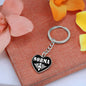 Norma v01w - Heart Pendant Luxury Keychain