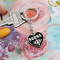 Norma v01w - Heart Pendant Luxury Keychain