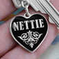 Nettie v02 - Heart Pendant Luxury Keychain