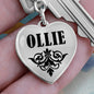 Ollie v01 - Heart Pendant Luxury Keychain