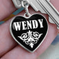 Wendy v01w - Heart Pendant Luxury Keychain